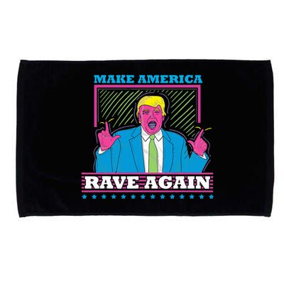 Make America Rave Again Funny Trump Edm Microfiber Hand Towel