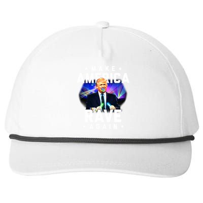 Make America Rave Again Funny Trump Festival Gift Snapback Five-Panel Rope Hat