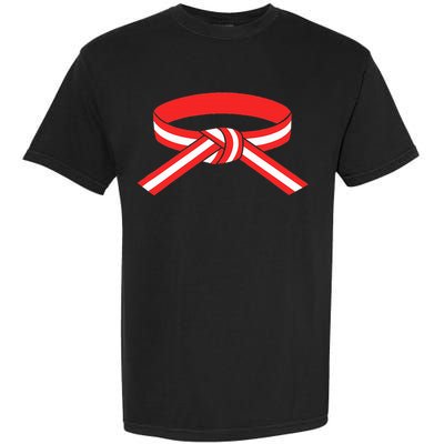 Martial Arts Red Belt With White Stripe Garment-Dyed Heavyweight T-Shirt