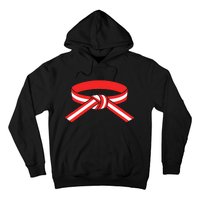 Martial Arts Red Belt With White Stripe Hoodie