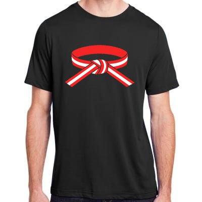 Martial Arts Red Belt With White Stripe Adult ChromaSoft Performance T-Shirt