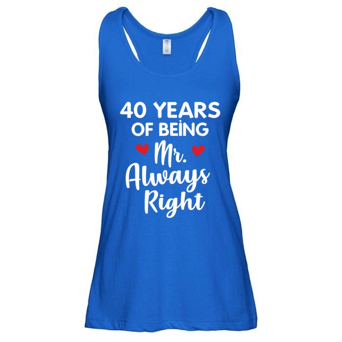 Mr Always Right 40th Wedding Anniversary Gift For Husband Funny Gift Ladies Essential Flowy Tank