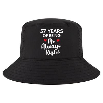 Mr Always Right 57th Wedding Anniversary Gift For Husband Gift Cool Comfort Performance Bucket Hat