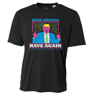 Make America Rave Again Funny Trump Edm Cooling Performance Crew T-Shirt