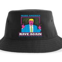 Make America Rave Again Funny Trump Edm Sustainable Bucket Hat