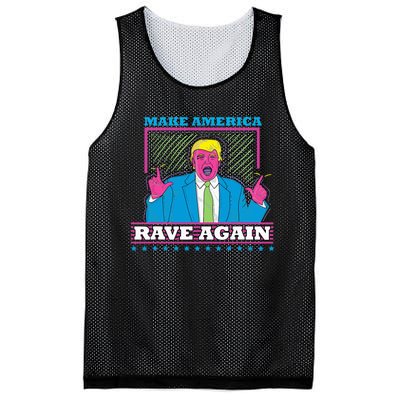 Make America Rave Again Funny Trump Edm Mesh Reversible Basketball Jersey Tank