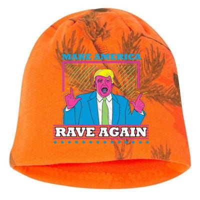 Make America Rave Again Funny Trump Edm Kati - Camo Knit Beanie