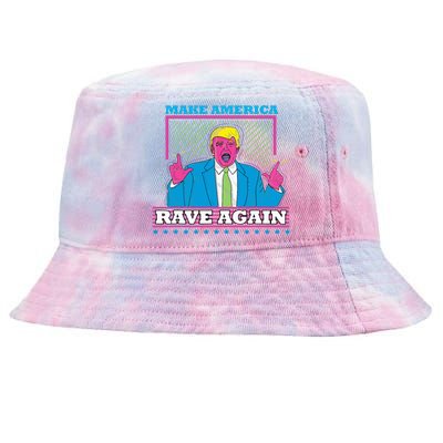 Make America Rave Again Funny Trump Edm Tie-Dyed Bucket Hat