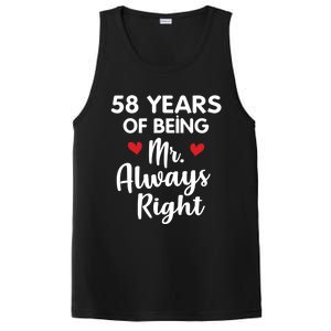 Mr Always Right 58th Wedding Anniversary Gift For Husband Gift PosiCharge Competitor Tank