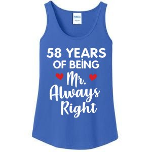 Mr Always Right 58th Wedding Anniversary Gift For Husband Gift Ladies Essential Tank