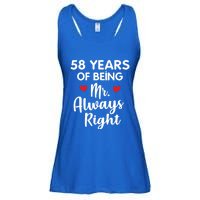 Mr Always Right 58th Wedding Anniversary Gift For Husband Gift Ladies Essential Flowy Tank