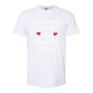 Mr Always Right 58th Wedding Anniversary Gift For Husband Gift Softstyle CVC T-Shirt