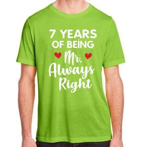 Mr Always Right 7th Wedding Anniversary Gift For Husband Cool Gift Adult ChromaSoft Performance T-Shirt