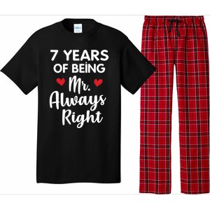 Mr Always Right 7th Wedding Anniversary Gift For Husband Cool Gift Pajama Set