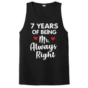 Mr Always Right 7th Wedding Anniversary Gift For Husband Cool Gift PosiCharge Competitor Tank