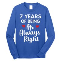 Mr Always Right 7th Wedding Anniversary Gift For Husband Cool Gift Long Sleeve Shirt