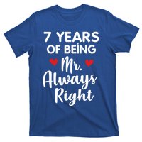 Mr Always Right 7th Wedding Anniversary Gift For Husband Cool Gift T-Shirt