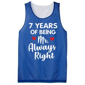 Mr Always Right 7th Wedding Anniversary Gift For Husband Cool Gift Mesh Reversible Basketball Jersey Tank