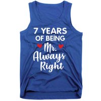 Mr Always Right 7th Wedding Anniversary Gift For Husband Cool Gift Tank Top