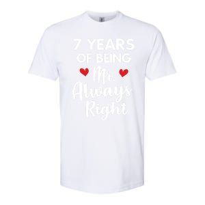 Mr Always Right 7th Wedding Anniversary Gift For Husband Cool Gift Softstyle CVC T-Shirt