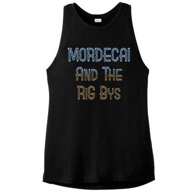 Mordecai And Rigbys Band Ringer Ladies PosiCharge Tri-Blend Wicking Tank