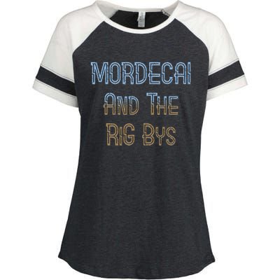 Mordecai And Rigbys Band Ringer Enza Ladies Jersey Colorblock Tee