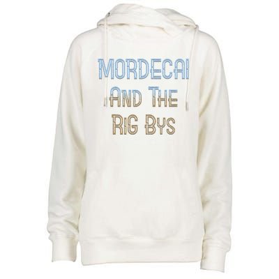 Mordecai And Rigbys Band Ringer Womens Funnel Neck Pullover Hood