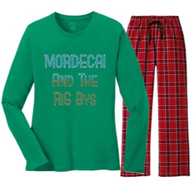 Mordecai And Rigbys Band Ringer Women's Long Sleeve Flannel Pajama Set 