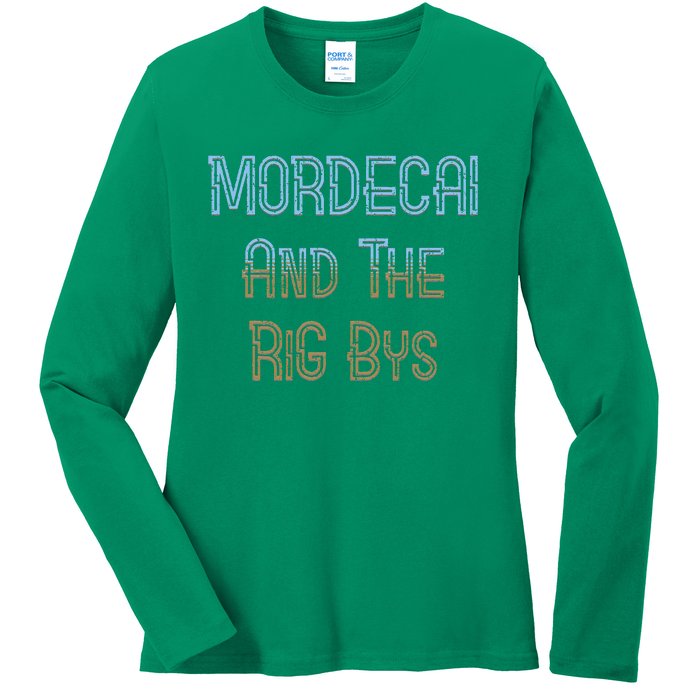 Mordecai And Rigbys Band Ringer Ladies Long Sleeve Shirt