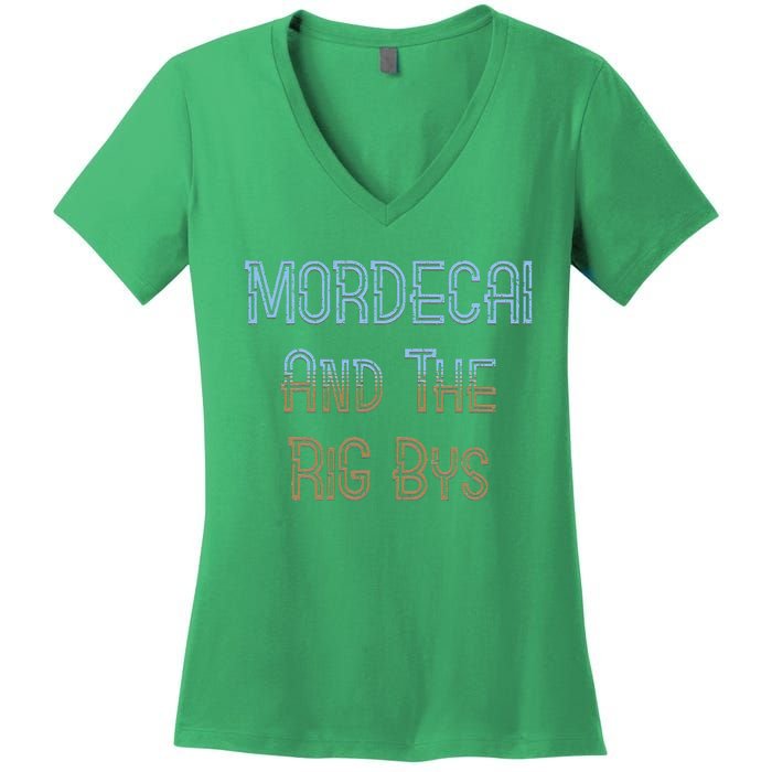 Mordecai And Rigbys Band Ringer Women's V-Neck T-Shirt