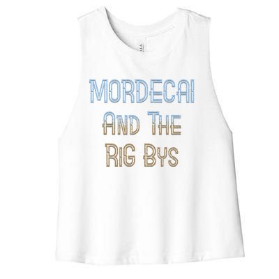 Mordecai And Rigbys Band Ringer Women's Racerback Cropped Tank