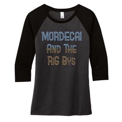 Mordecai And Rigbys Band Ringer Women's Tri-Blend 3/4-Sleeve Raglan Shirt