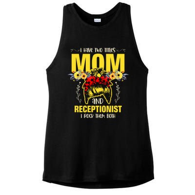 Mom And Receptionist Job Best Mom Ever Mothers Day Meaningful Gift Ladies PosiCharge Tri-Blend Wicking Tank