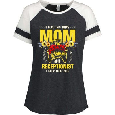 Mom And Receptionist Job Best Mom Ever Mothers Day Meaningful Gift Enza Ladies Jersey Colorblock Tee