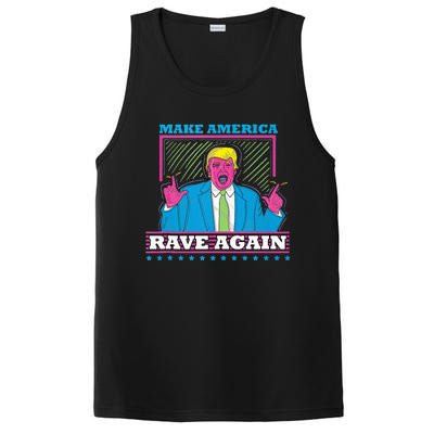 Make America Rave Again Funny Dj Edm Electro PosiCharge Competitor Tank