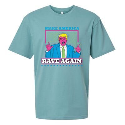 Make America Rave Again Funny Dj Edm Electro Sueded Cloud Jersey T-Shirt