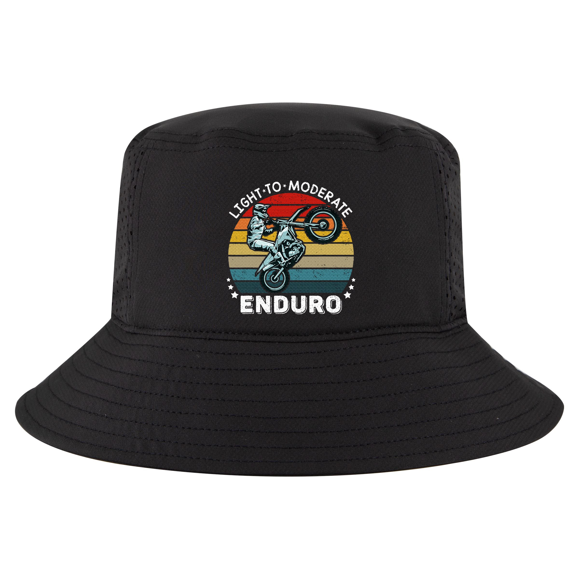 Motorcycle Adventure Rider Funny Light To Moderate Enduro Cool Comfort Performance Bucket Hat