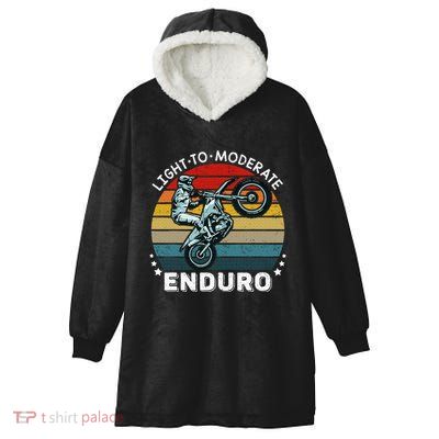Motorcycle Adventure Rider Funny Light To Moderate Enduro Hooded Wearable Blanket