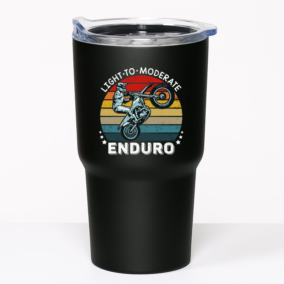 Motorcycle Adventure Rider Funny Light To Moderate Enduro Tumbler