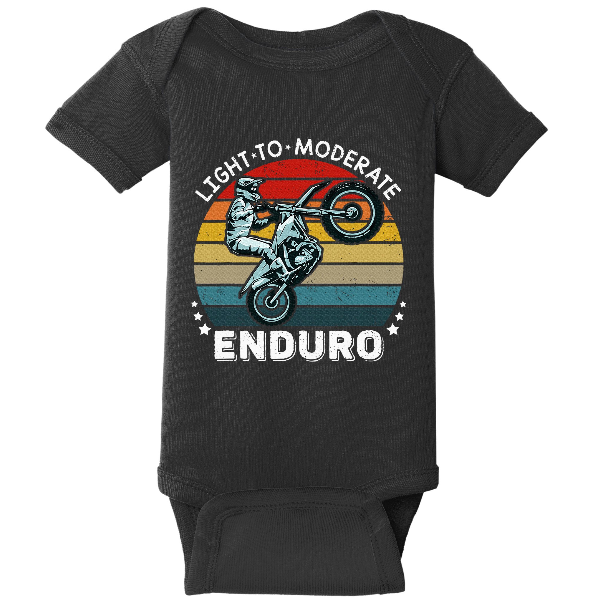 Motorcycle Adventure Rider Funny Light To Moderate Enduro Baby Bodysuit