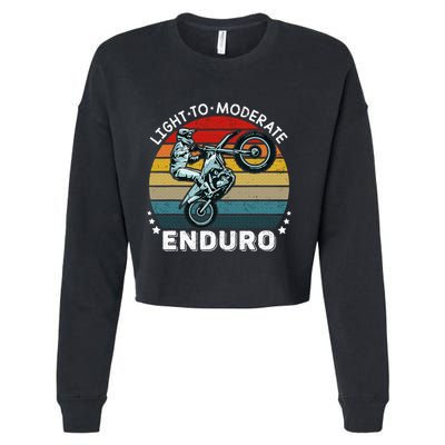 Motorcycle Adventure Rider Funny Light To Moderate Enduro Cropped Pullover Crew