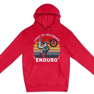 Motorcycle Adventure Rider Funny Light To Moderate Enduro Premium Pullover Hoodie