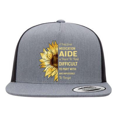 Medication Aide Retirement Flat Bill Trucker Hat