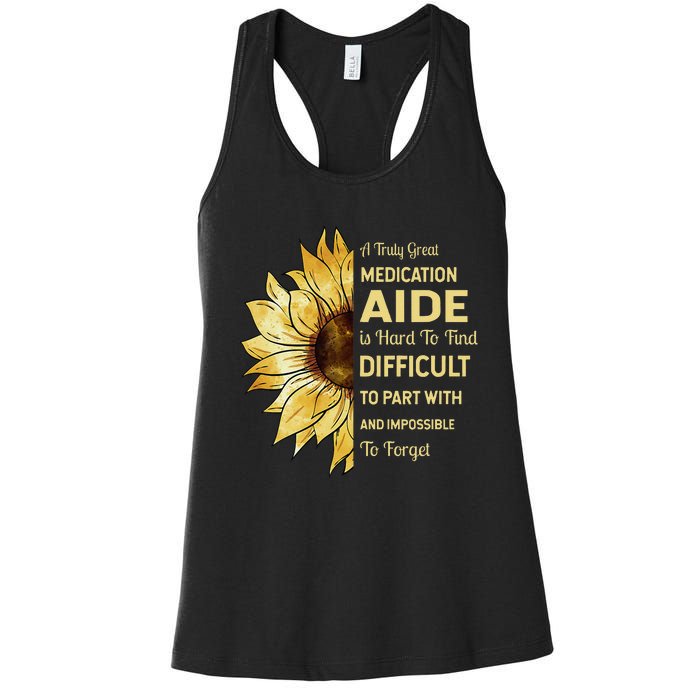 Medication Aide Retirement Women's Racerback Tank