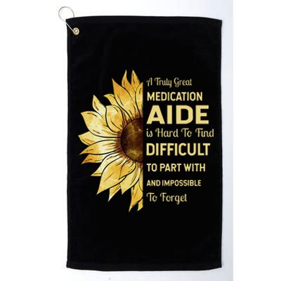 Medication Aide Retirement Platinum Collection Golf Towel