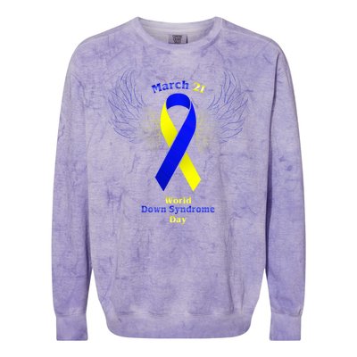 March 21 World Down Syndrome Day Colorblast Crewneck Sweatshirt