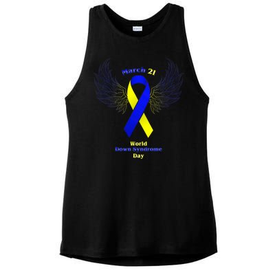 March 21 World Down Syndrome Day Ladies PosiCharge Tri-Blend Wicking Tank