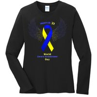 March 21 World Down Syndrome Day Ladies Long Sleeve Shirt