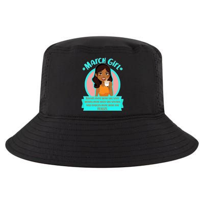 March Birthday Girl Knows More Than You Realize Cool Comfort Performance Bucket Hat