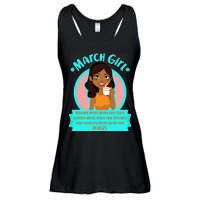 March Birthday Girl Knows More Than You Realize Ladies Essential Flowy Tank